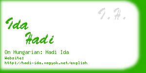 ida hadi business card